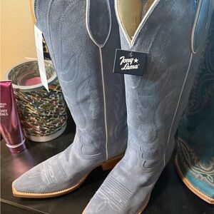 Tony Lama baby blue Western Boots